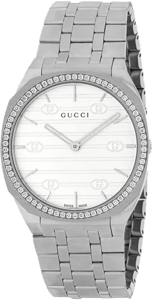 Gucci 25H Diamonds Watch 34mm