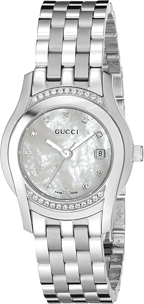 Gucci 5505 Diamond Mother of Pearl Watch 27MM